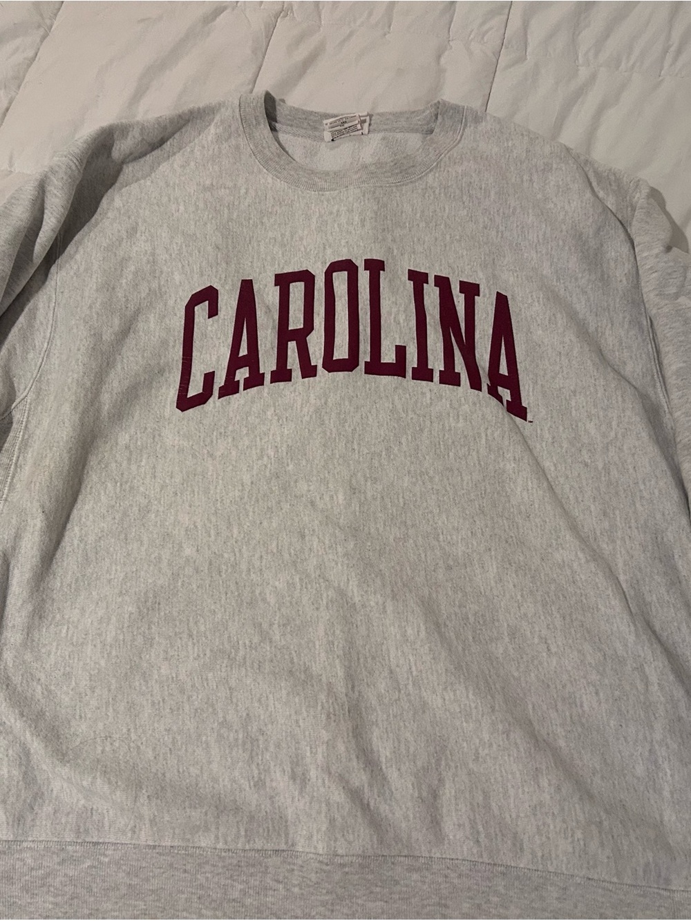 Champion Light Gray Crewneck Sweatshirt - Carolina